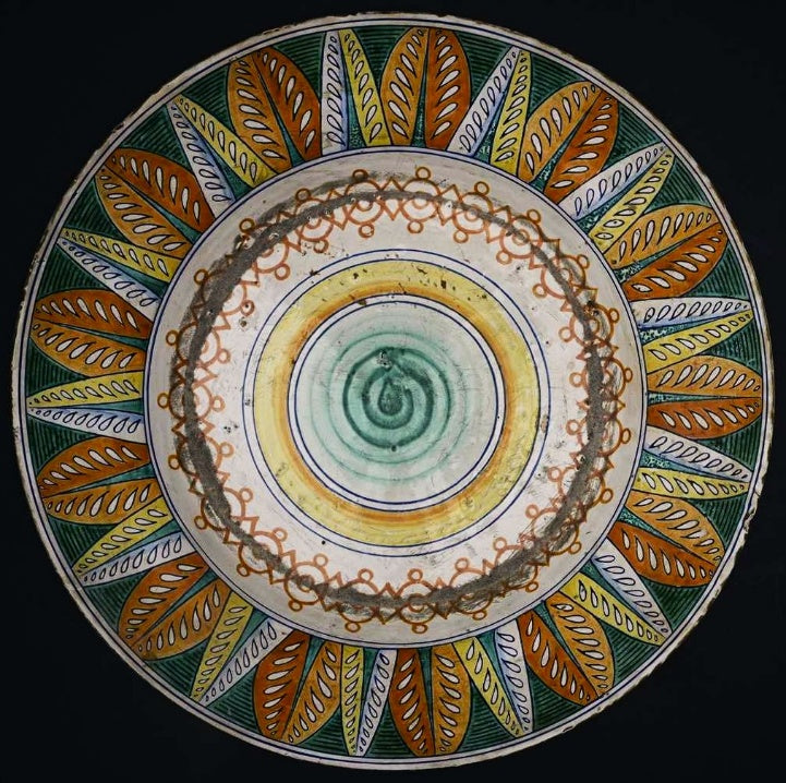 Grande Piatto Ginori in Maiolica con Barbarossa, 1855