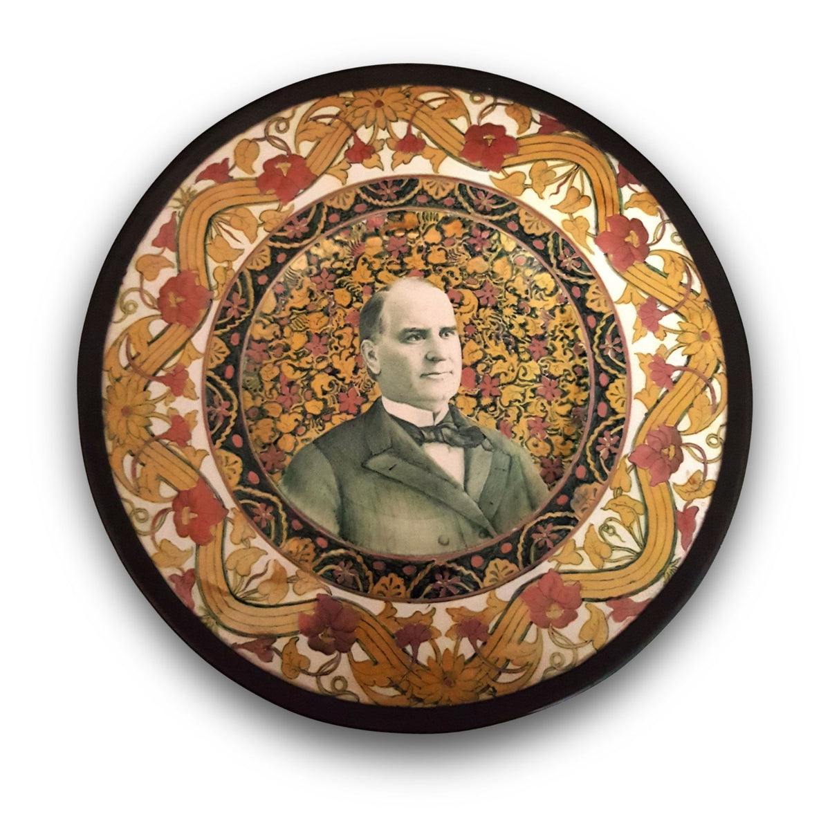 Piatto da parata con ritratto maschile autore Alfredo Santarelli Ø 38 cm