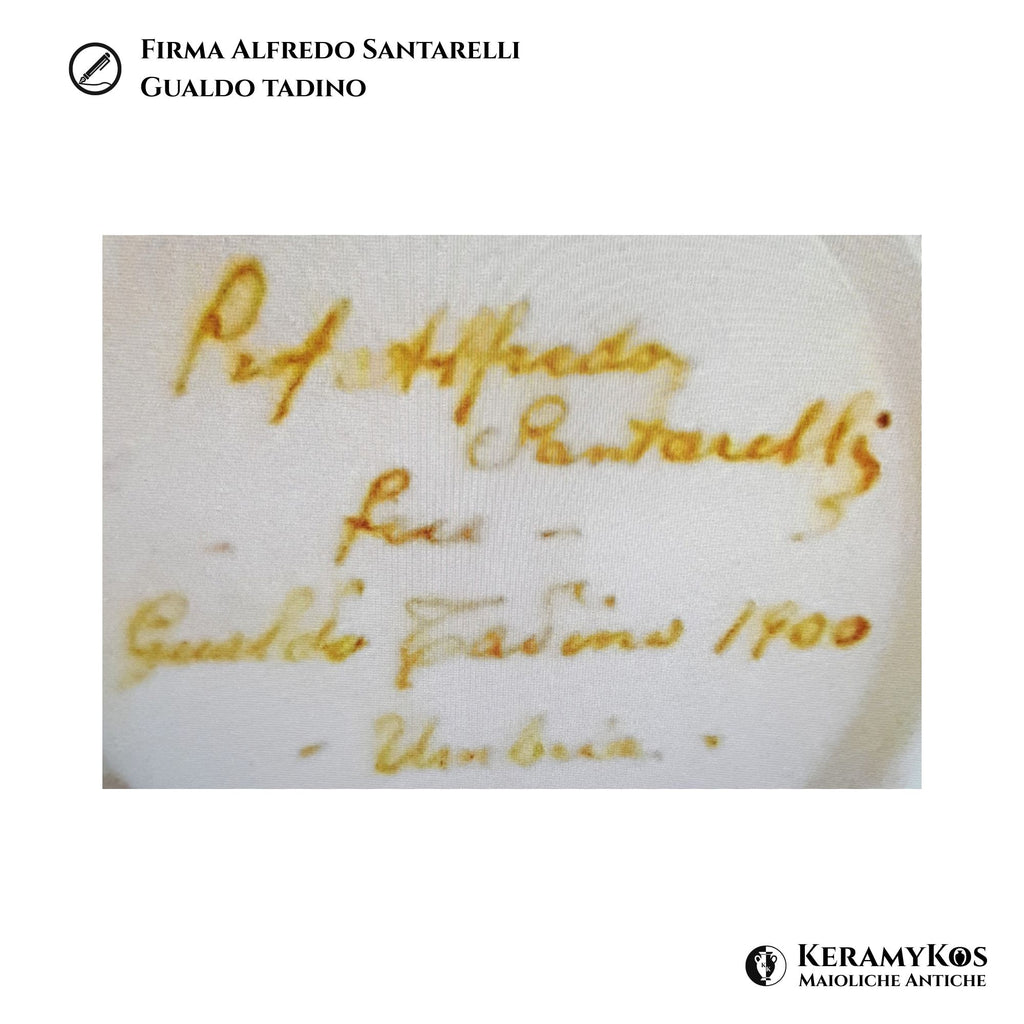 Piatto da parata con ritratto maschile autore Alfredo Santarelli Ø 38 cm