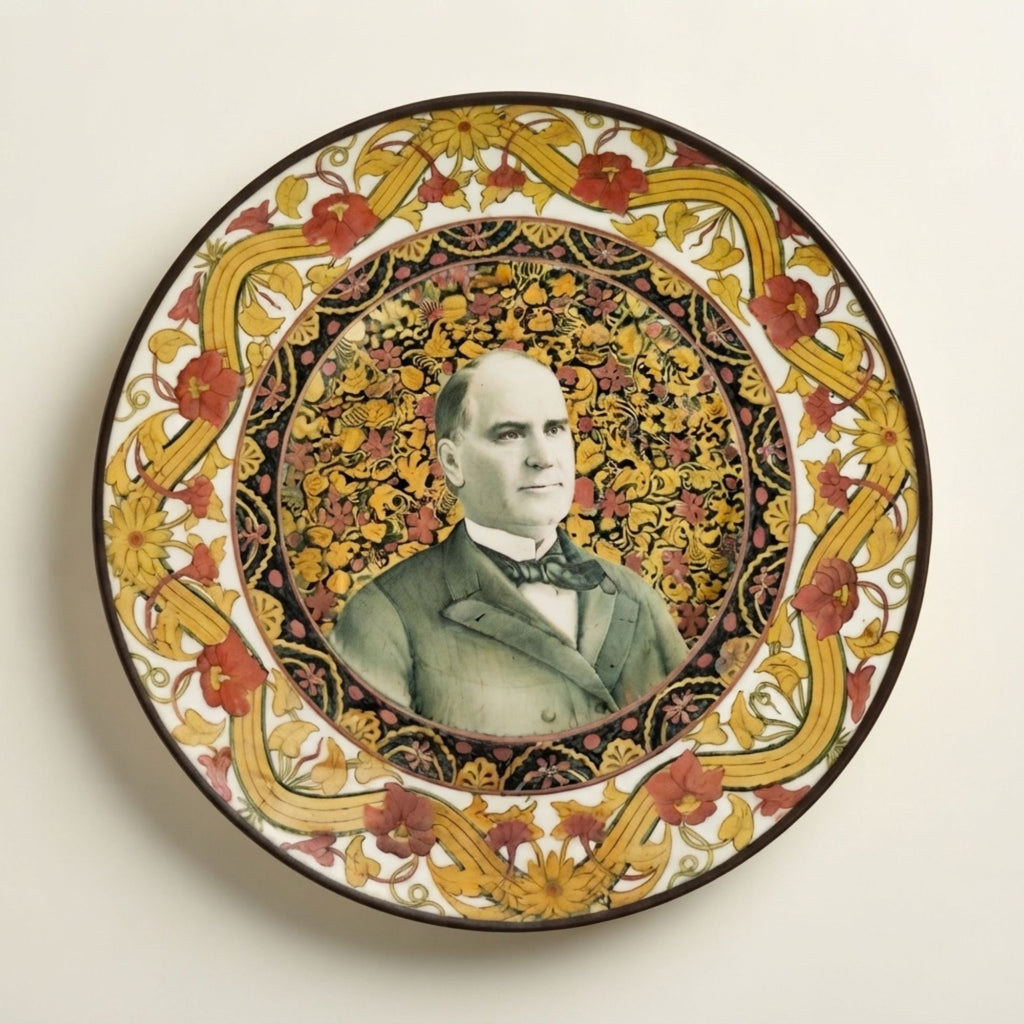 Piatto da parata con ritratto maschile autore Alfredo Santarelli Ø 38 cm