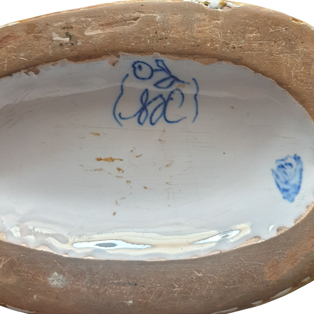 Vaso a lustro con scene mitologiche e protomi caprine autore Cesare Milani da 31 cm
