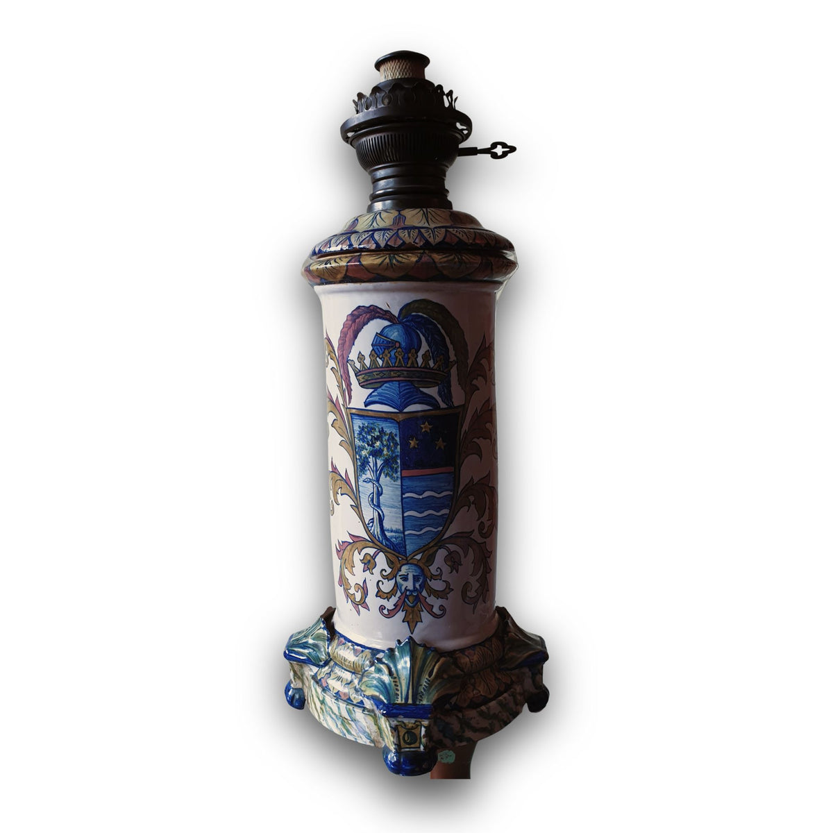 Vaso da pompa costruito a lampada ad olio autore Paolo Rubboli 33,5x20 cm 