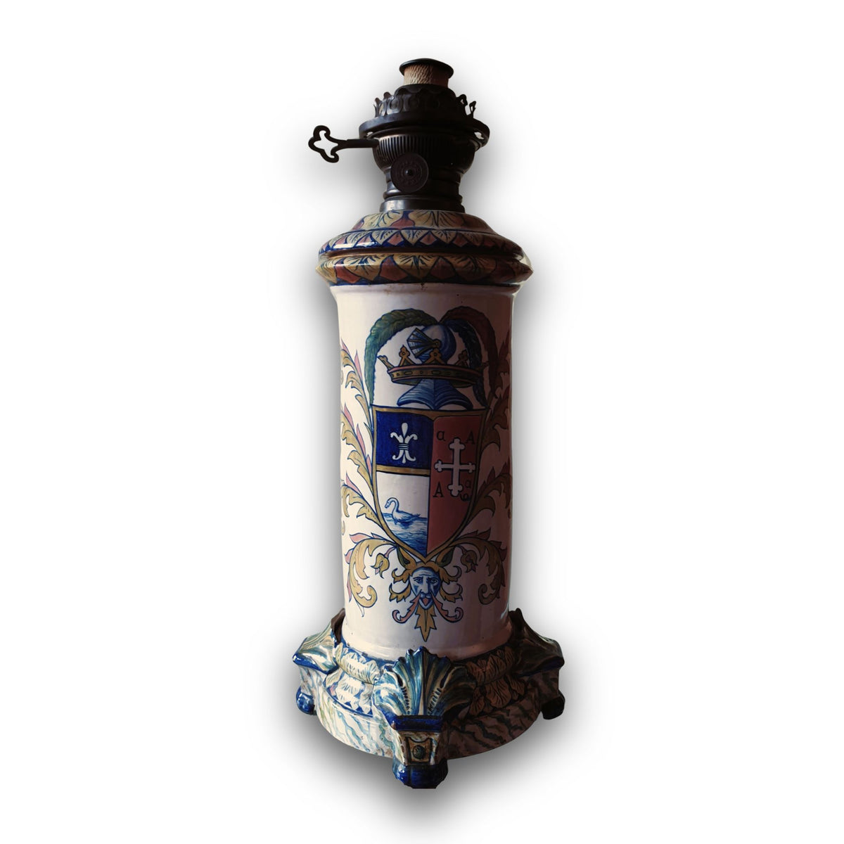 Vaso da pompa costruito a lampada ad olio autore Paolo Rubboli 33,5x20 cm (Copia)
